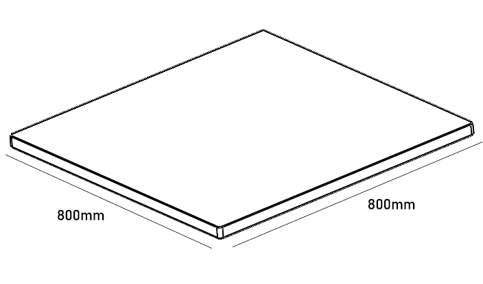 Desenho Técnico do Tampo 800x800