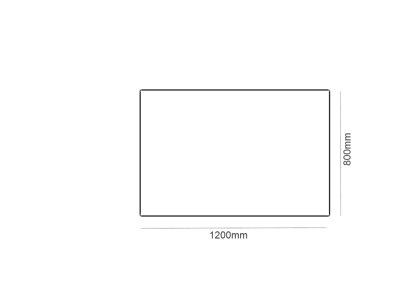 Desenho Técnico do Tampo 1200X800